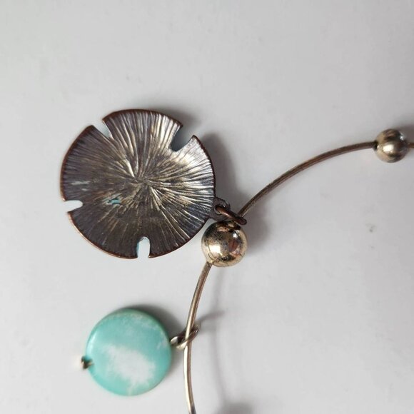 Starfish & Shell Charm Adjustable Charm Bracelet Bangle, Blue / Silver - Picture 8 of 9